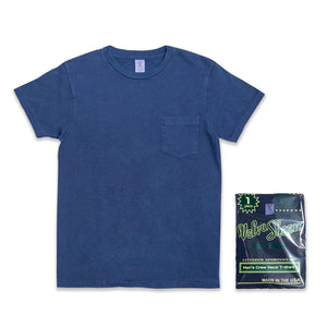 Velva Sheen Indigo Pocket Tee Blue Indigo Made in USA