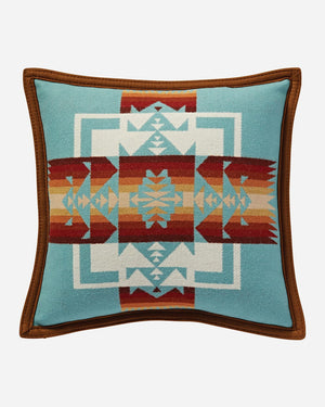 Pendleton Chief Joseph Pillow Aqua Wool Cushion USA