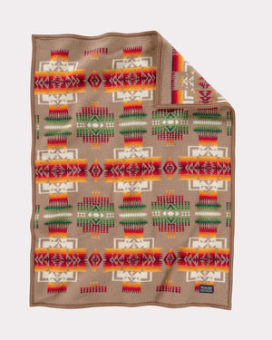 Pendleton Chief Joseph Crib Blanket Tan Baby Wool USA