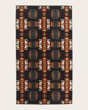 Pendleton Chief Joseph Jacquard Spa Towel Black Cotton Bath Beach Towel USA
