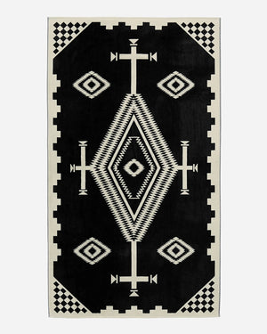 Pendleton LOS OJOS Black/White Jacquard Spa Towel Cotton Bath Beach Towel USA