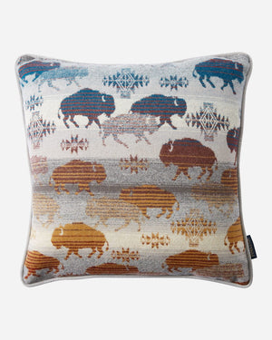 PRAIRIE RUSH HOUR PILLOW GREY BUFFALO