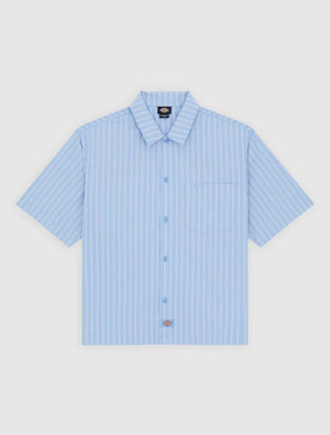 Dickies Venedocia Striped Short Sleeve Shirt Men's Button Up Lightweight Summer Shirt