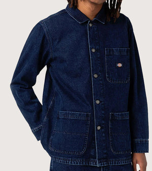 Dickies Denim Chore Coat Indigo Men's Work Jacket Classic Workwear
