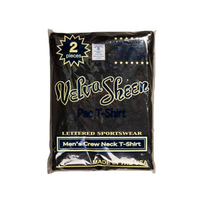 Velva Sheen 2-Pack Crew Neck T-Shirt Black Made in USA