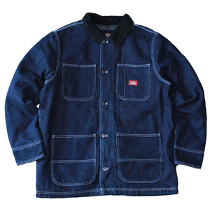 Dickies Blanket Lined Denim Chore Coat Men's Work Jacket Indigo